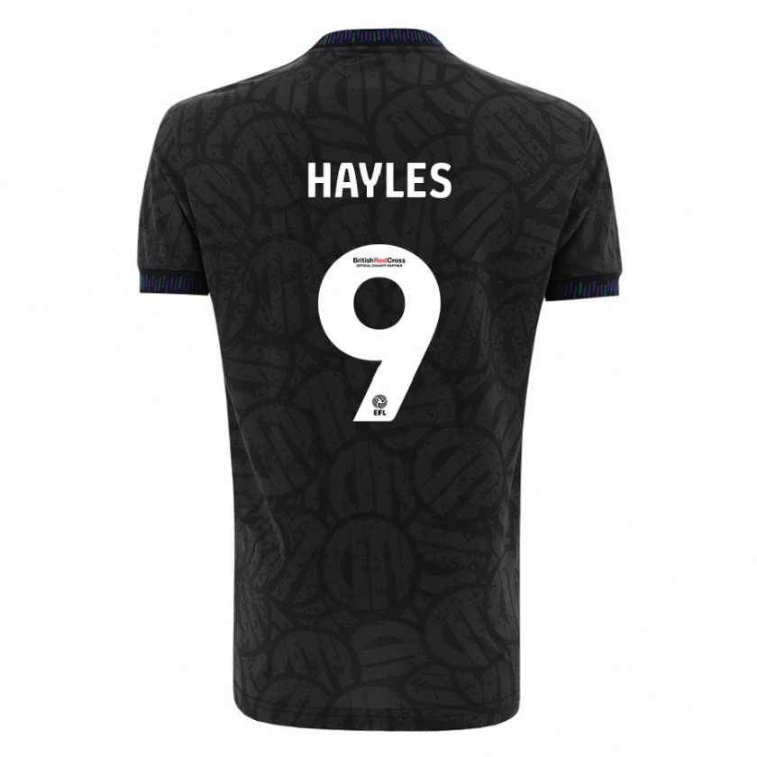 Kandiny Herren Shania Hayles #9 Schwarz Auswärtstrikot Trikot 2023/24 T-Shirt Österreich