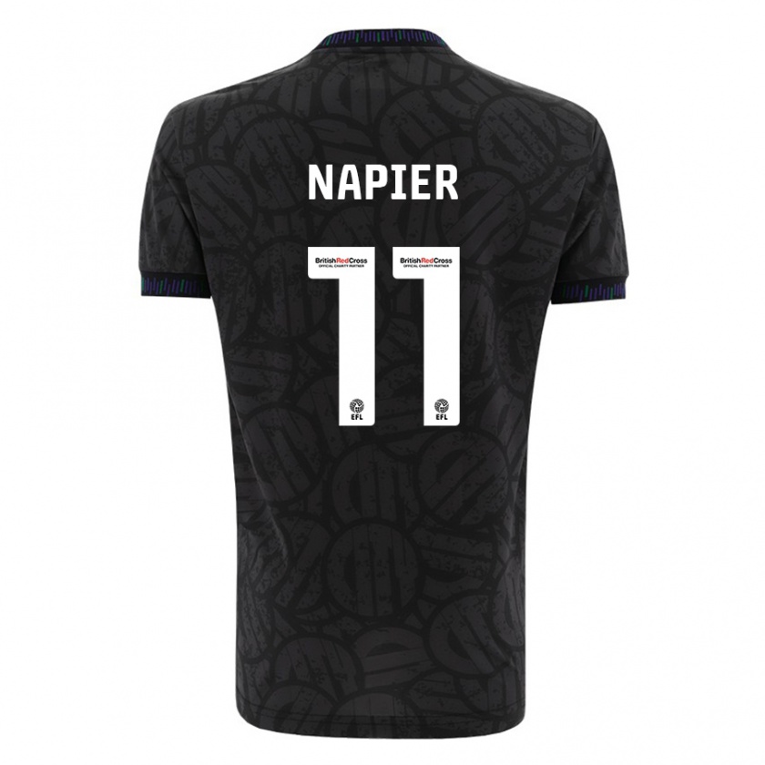 Kandiny Uomo Maglia Jamie-Lee Napier #11 Nero Kit Gara Away 2023/24 Maglietta