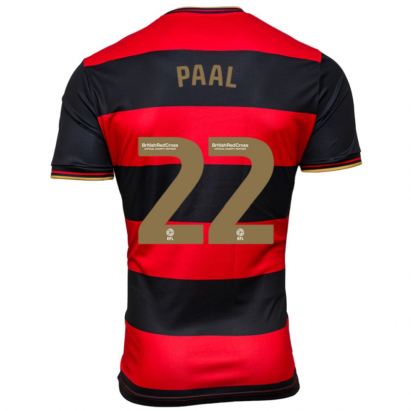 Kandiny Uomo Maglia Kenneth Paal #22 Nero Rosso Kit Gara Away 2023/24 Maglietta