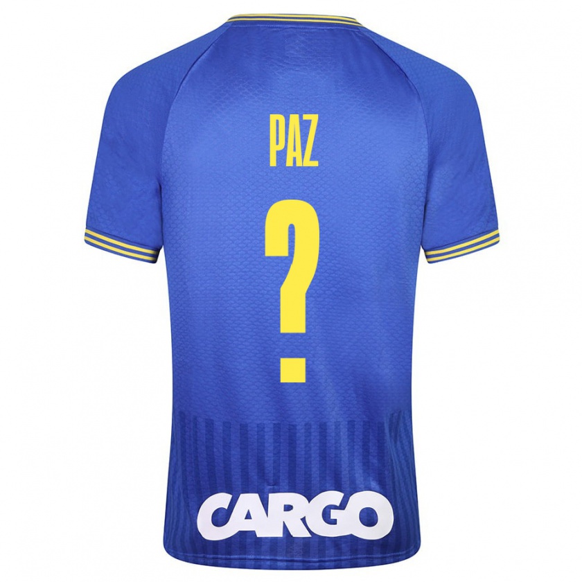 Kandiny Hombre Camiseta Jonathan Paz #0 Azul 2ª Equipación 2023/24 La Camisa