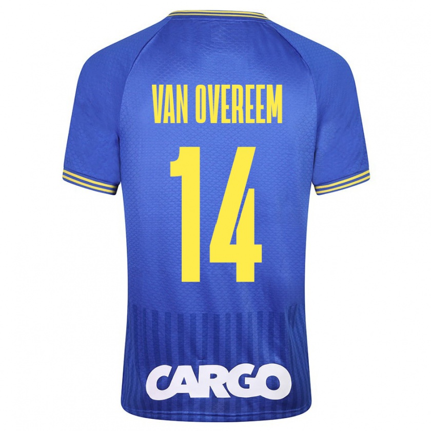 Kandiny Hombre Camiseta Joris Van Overeem #14 Azul 2ª Equipación 2023/24 La Camisa