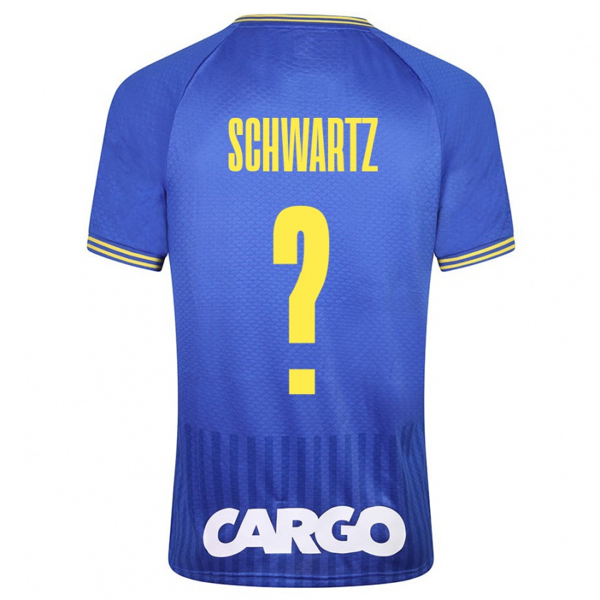 Kandiny Hombre Camiseta Noam Schwartz #0 Azul 2ª Equipación 2023/24 La Camisa