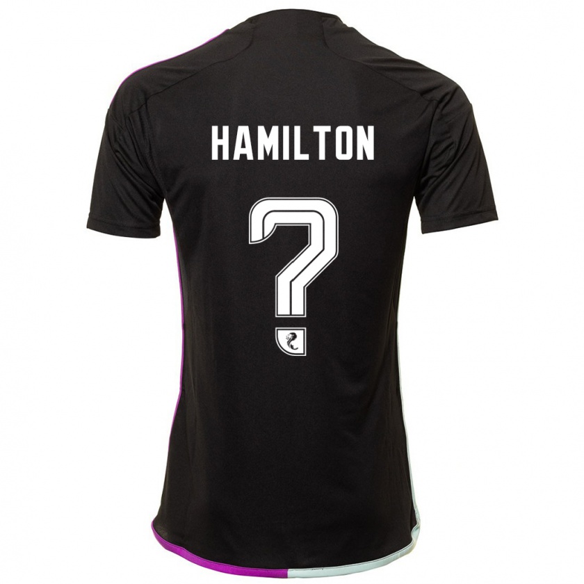 Kandiny Hombre Camiseta Brendan Hamilton #0 Negro 2ª Equipación 2023/24 La Camisa