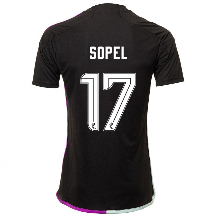 Kandiny Uomo Maglia Nadia Sopel #17 Nero Kit Gara Away 2023/24 Maglietta