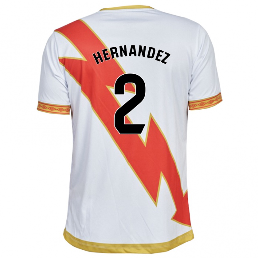 Kandiny Mujer Camiseta Marco Hernández #2 Blanco 1ª Equipación 2023/24 La Camisa