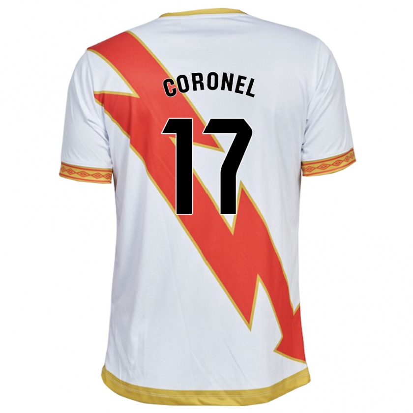 Kandiny Mujer Camiseta Mariela Del Carmen Coronel #17 Blanco 1ª Equipación 2023/24 La Camisa