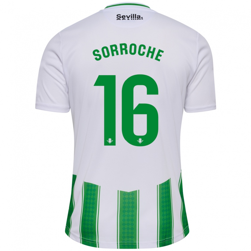 Kandiny Donna Maglia Ginés Sorroche #16 Bianco Kit Gara Home 2023/24 Maglietta