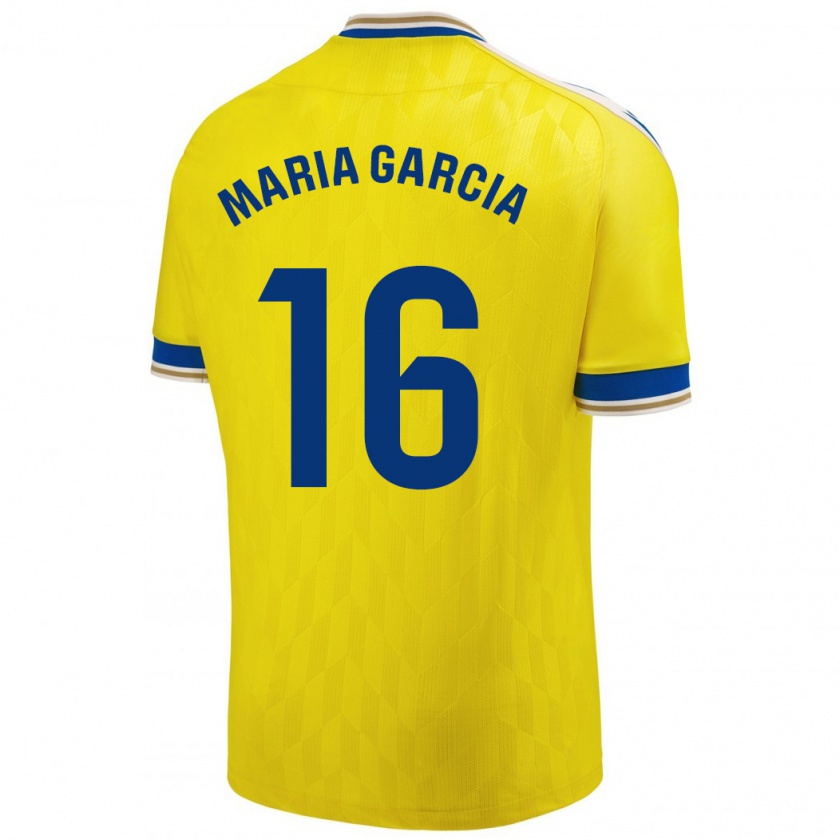 Kandiny Mujer Camiseta Maria García Fernández #16 Amarillo 1ª Equipación 2023/24 La Camisa