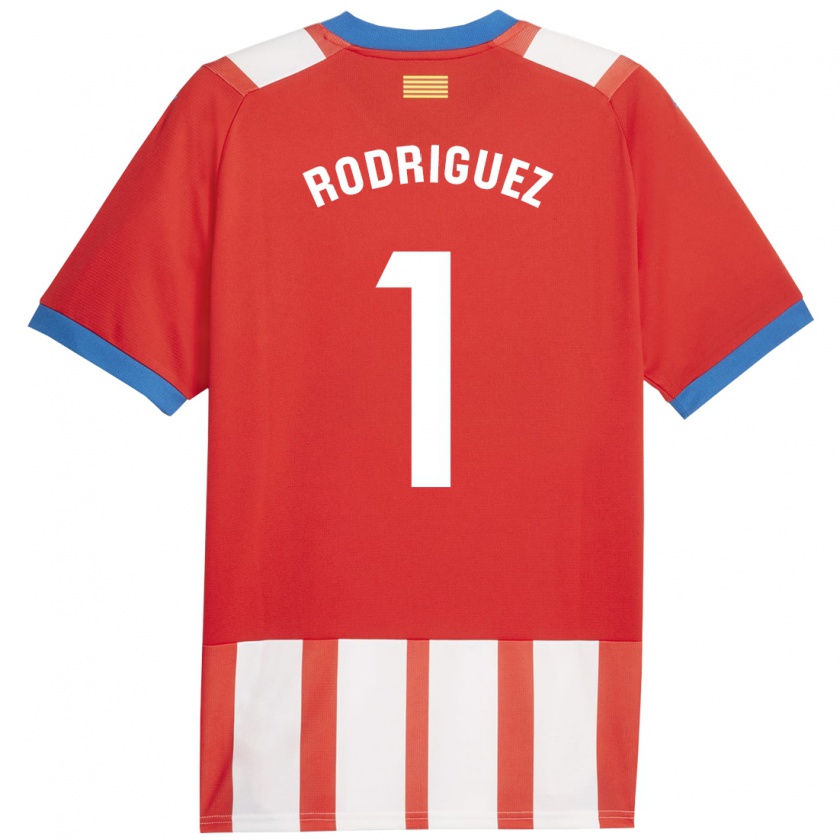 Kandiny Donna Maglia Maria Rodríguez #1 Rosso Bianco Kit Gara Home 2023/24 Maglietta