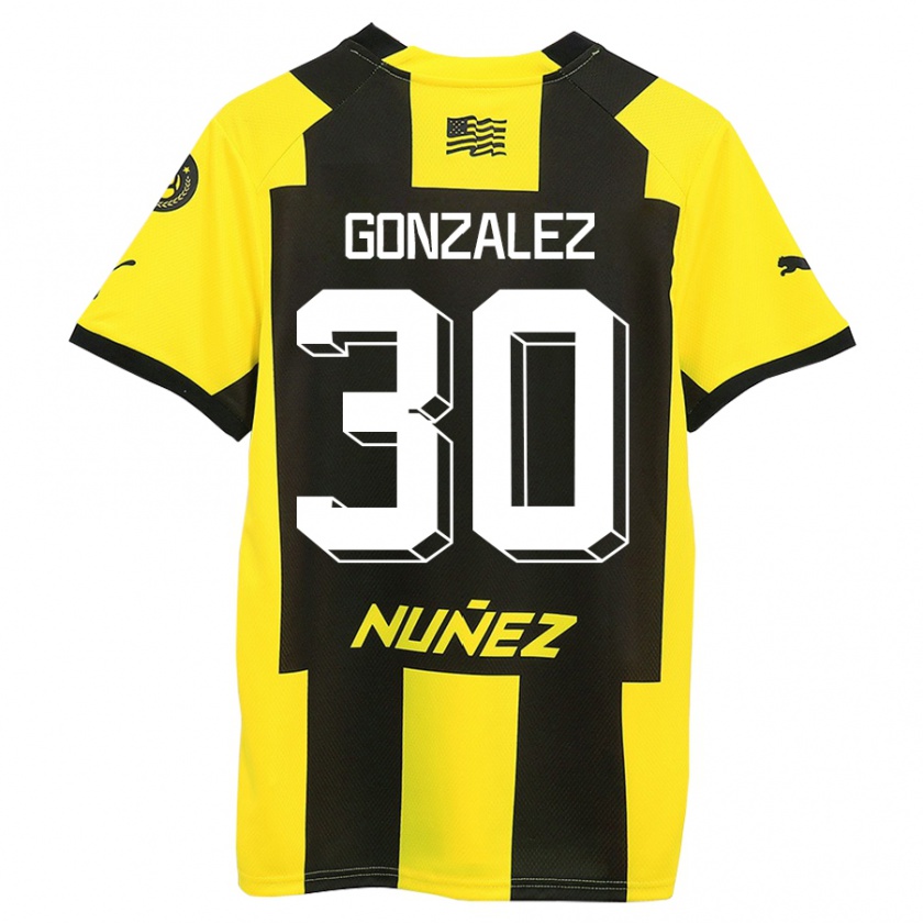 Kandiny Damen Ángel González #30 Gelb Schwarz Heimtrikot Trikot 2023/24 T-Shirt Österreich