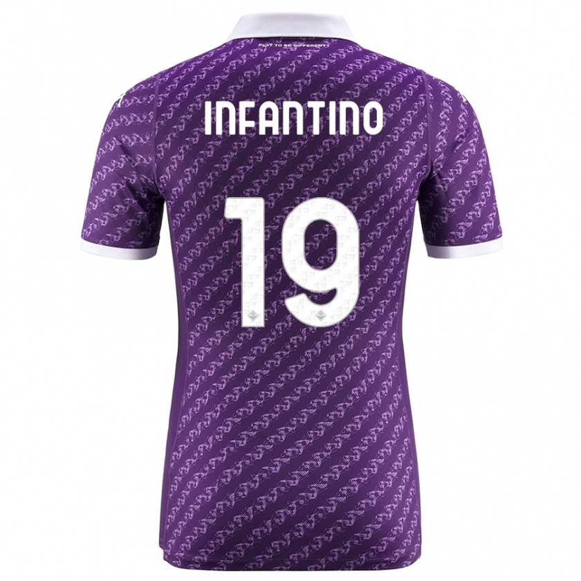 Kandiny Donna Maglia Gino Infantino #19 Viola Kit Gara Home 2023/24 Maglietta