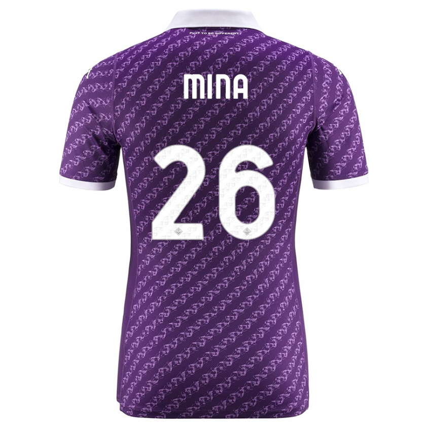 Kandiny Dames Yerry Mina #26 Viooltje Thuisshirt Thuistenue 2023/24 T-Shirt België