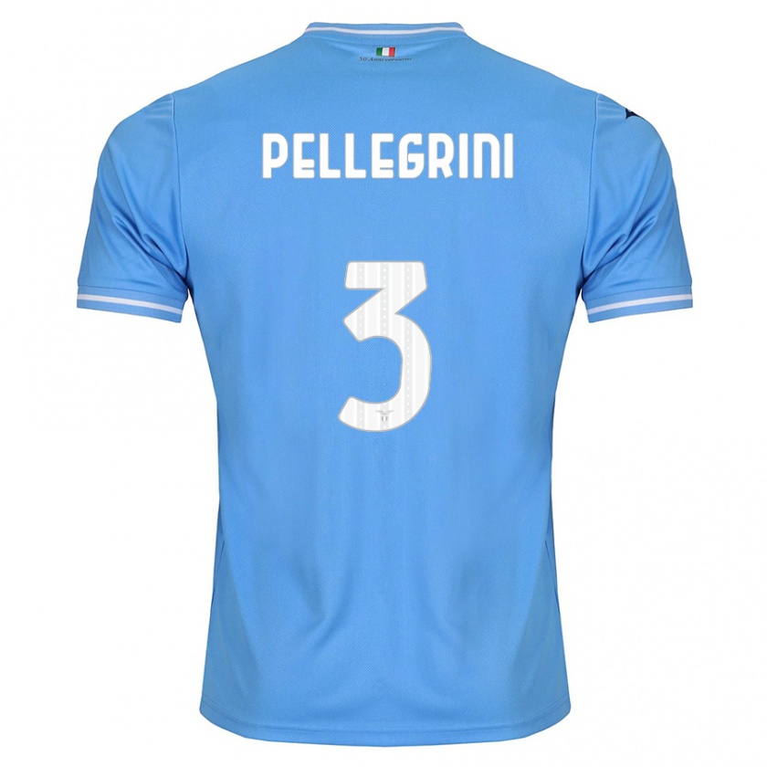 Kandiny Dames Luca Pellegrini #3 Blauw Thuisshirt Thuistenue 2023/24 T-Shirt België