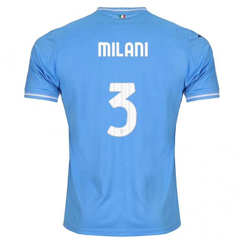 Kandiny Dames Alessandro Milani #3 Blauw Thuisshirt Thuistenue 2023/24 T-Shirt België