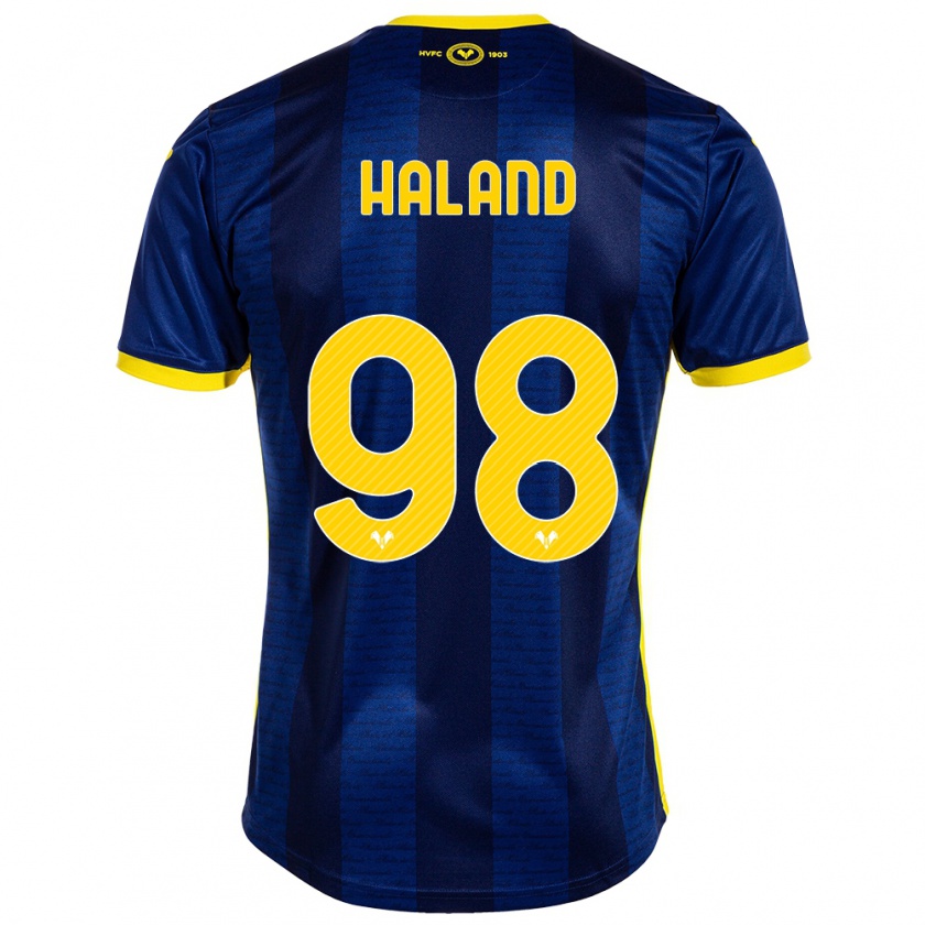 Kandiny Dames Benedicte Iversen Håland #98 Marine Thuisshirt Thuistenue 2023/24 T-Shirt België