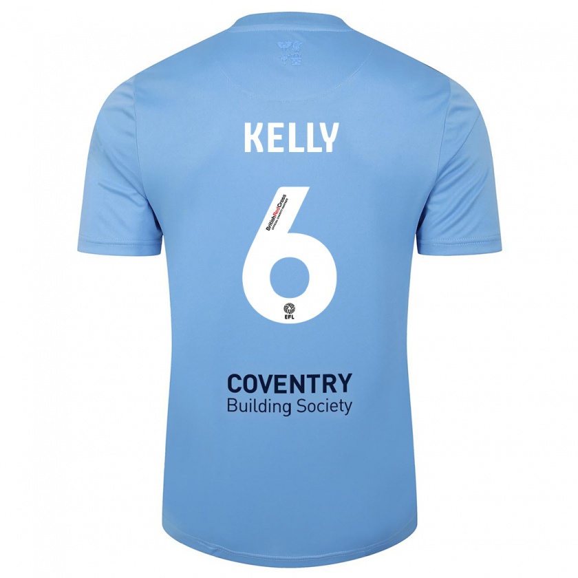 Kandiny Mujer Camiseta Liam Kelly #6 Cielo Azul 1ª Equipación 2023/24 La Camisa