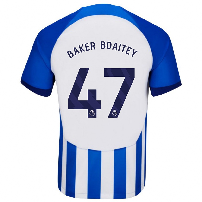 Kandiny Dames Benicio Baker-Boaitey #47 Blauw Thuisshirt Thuistenue 2023/24 T-Shirt België