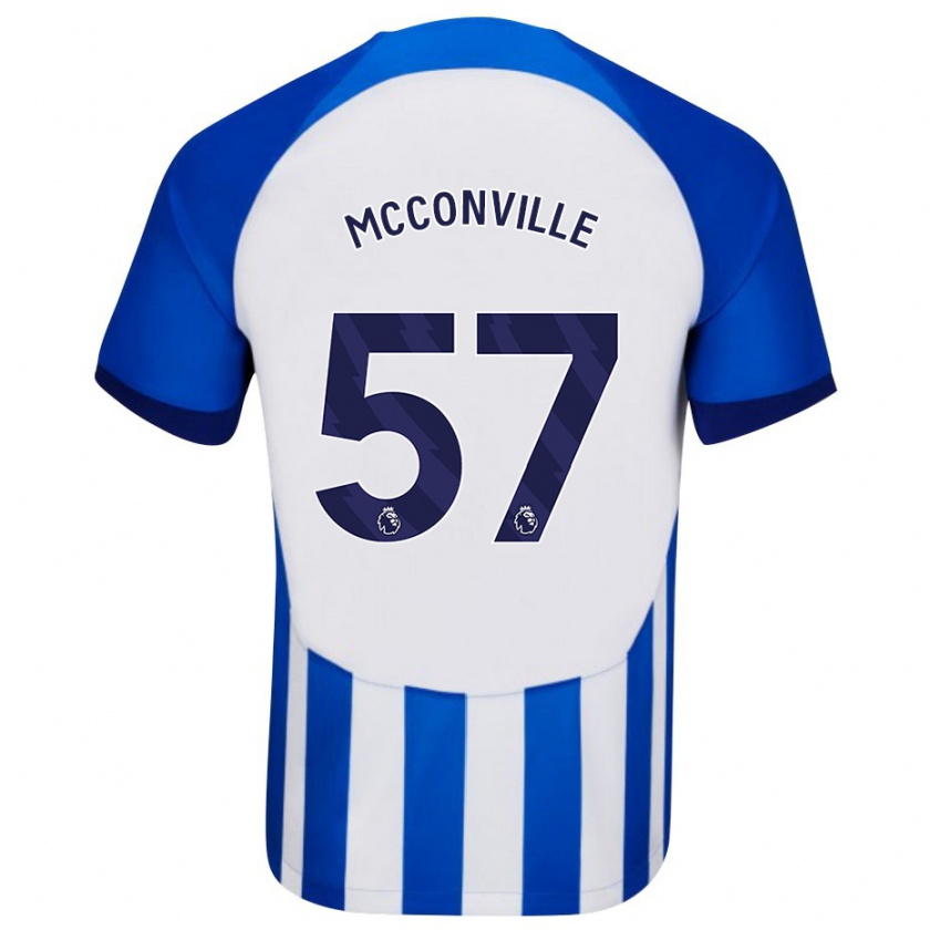 Kandiny Donna Maglia Ruairi Mcconville #57 Blu Kit Gara Home 2023/24 Maglietta