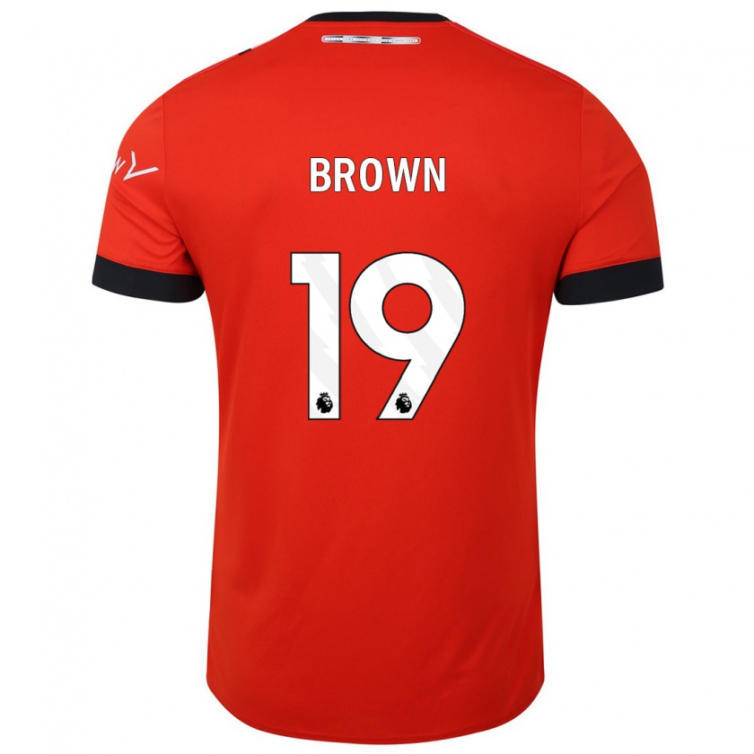 Kandiny Dames Jacob Brown #19 Rood Thuisshirt Thuistenue 2023/24 T-Shirt België