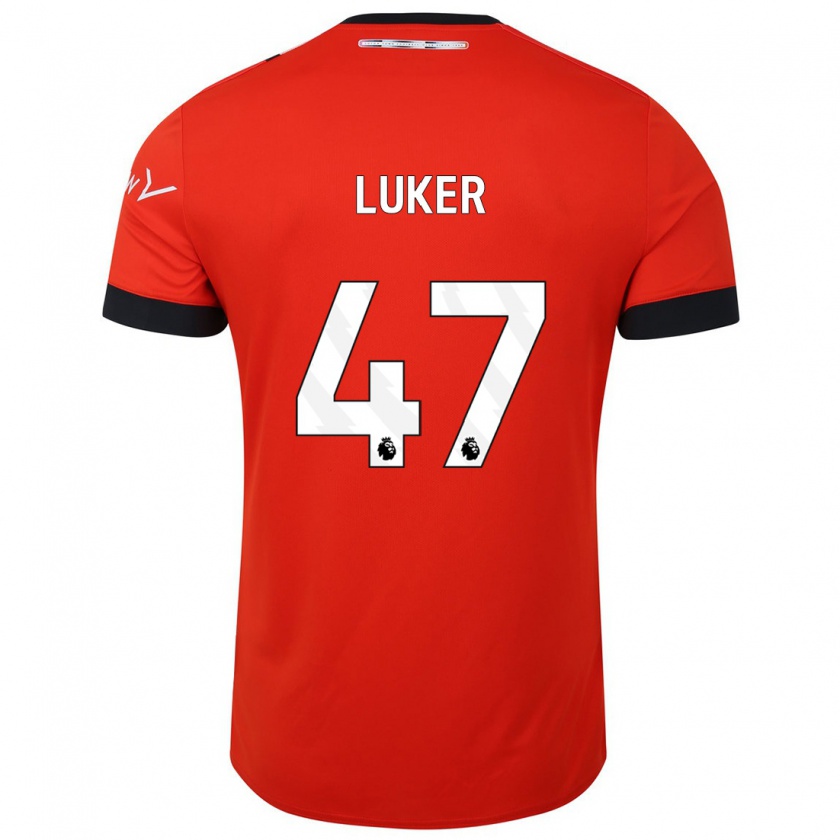 Kandiny Dames Jayden Luker #47 Rood Thuisshirt Thuistenue 2023/24 T-Shirt België