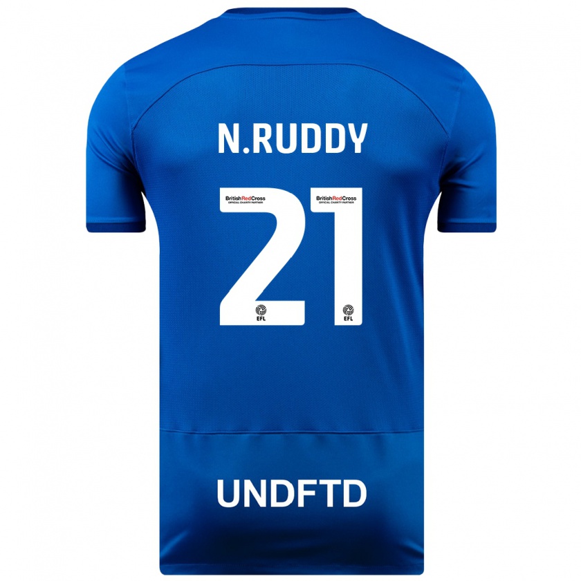 Kandiny Kobiety John Ruddy #21 Niebieski Domowa Koszulka 2023/24 Koszulki Klubowe