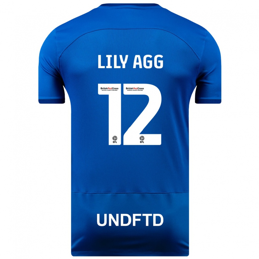 Kandiny Dames Lily Agg #12 Blauw Thuisshirt Thuistenue 2023/24 T-Shirt België