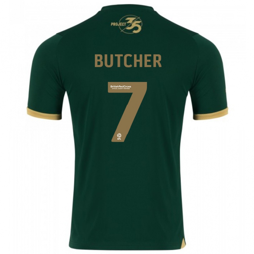 Kandiny Mujer Camiseta Matt Butcher #7 Verde 1ª Equipación 2023/24 La Camisa México