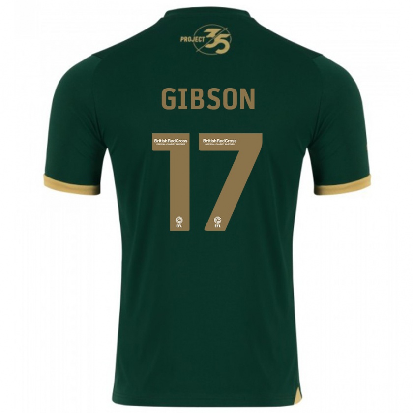 Kandiny Mujer Camiseta Lewis Gibson #17 Verde 1ª Equipación 2023/24 La Camisa México