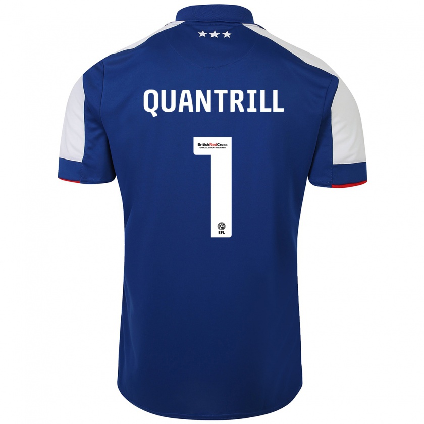 Kandiny Dames Sarah Quantrill #1 Blauw Thuisshirt Thuistenue 2023/24 T-Shirt België