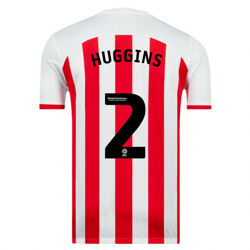 Kandiny Donna Maglia Niall Huggins #2 Bianco Kit Gara Home 2023/24 Maglietta