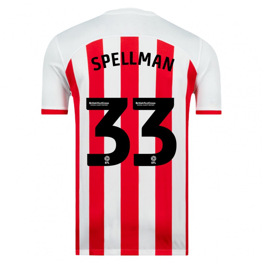 Kandiny Dames Michael Spellman #33 Wit Thuisshirt Thuistenue 2023/24 T-Shirt België