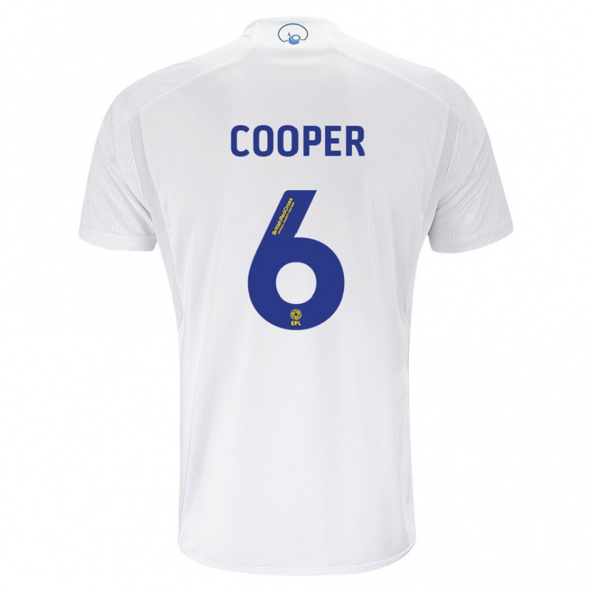 Kandiny Donna Maglia Liam Cooper #6 Bianco Kit Gara Home 2023/24 Maglietta