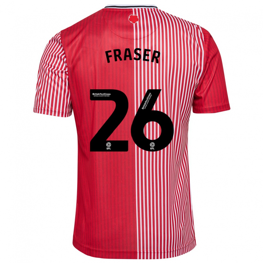 Kandiny Mujer Camiseta Ryan Fraser #26 Rojo 1ª Equipación 2023/24 La Camisa