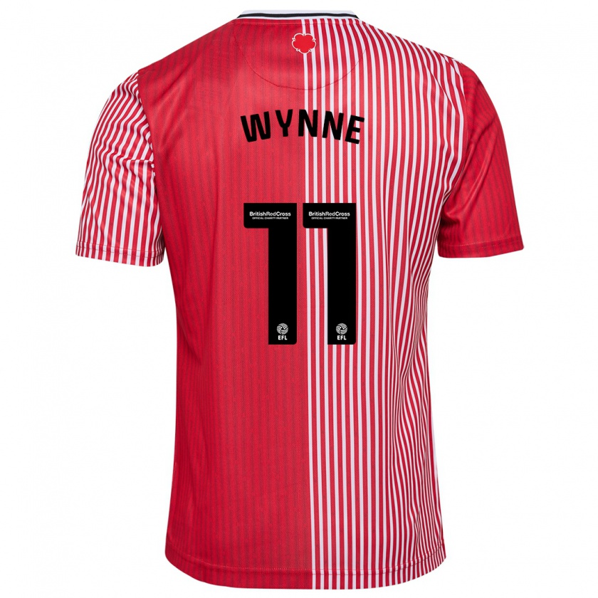 Kandiny Mujer Camiseta Megan Wynne #11 Rojo 1ª Equipación 2023/24 La Camisa