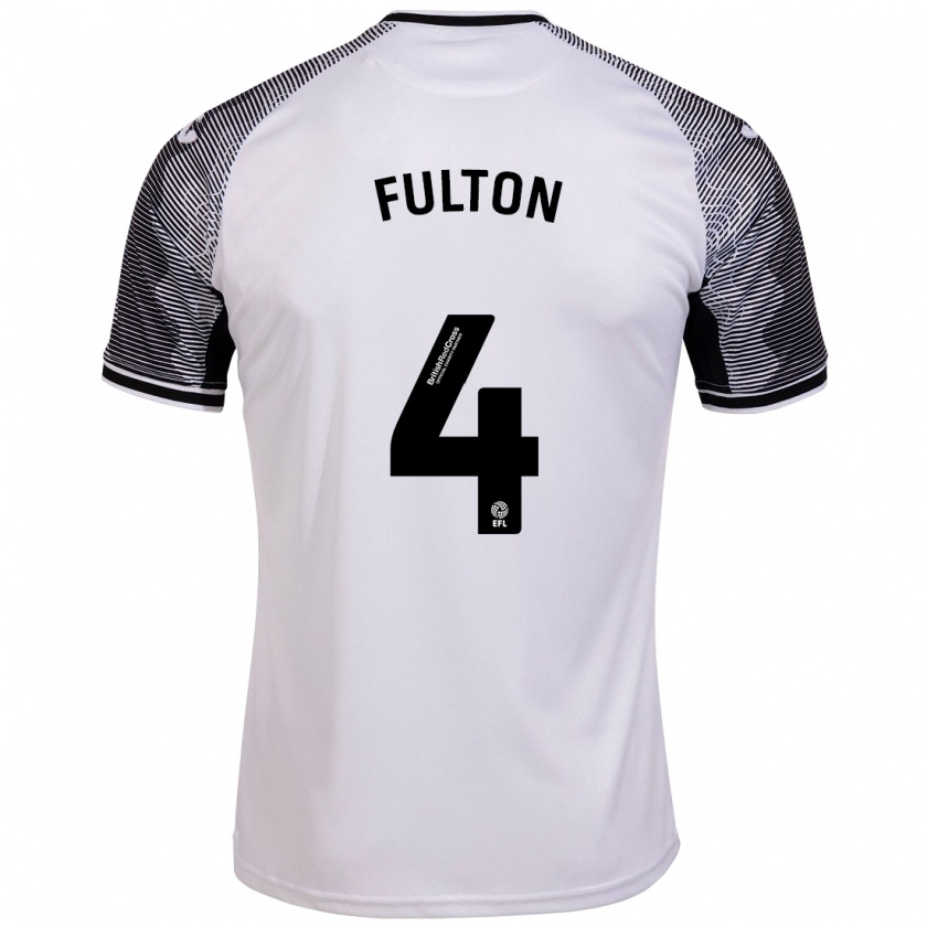 Kandiny Mujer Camiseta Jay Fulton #4 Blanco 1ª Equipación 2023/24 La Camisa