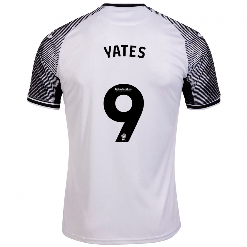 Kandiny Mujer Camiseta Jerry Yates #9 Blanco 1ª Equipación 2023/24 La Camisa