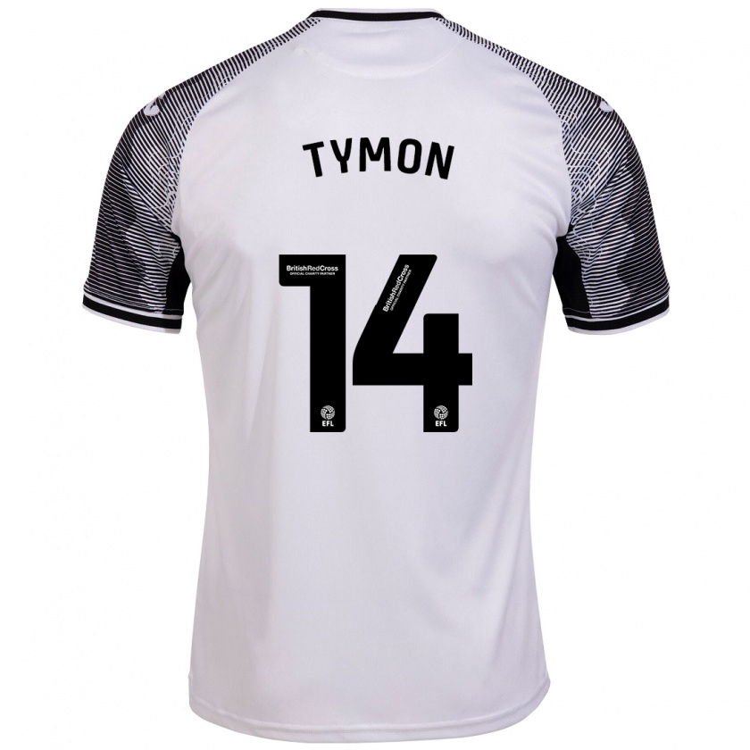 Kandiny Mujer Camiseta Josh Tymon #14 Blanco 1ª Equipación 2023/24 La Camisa