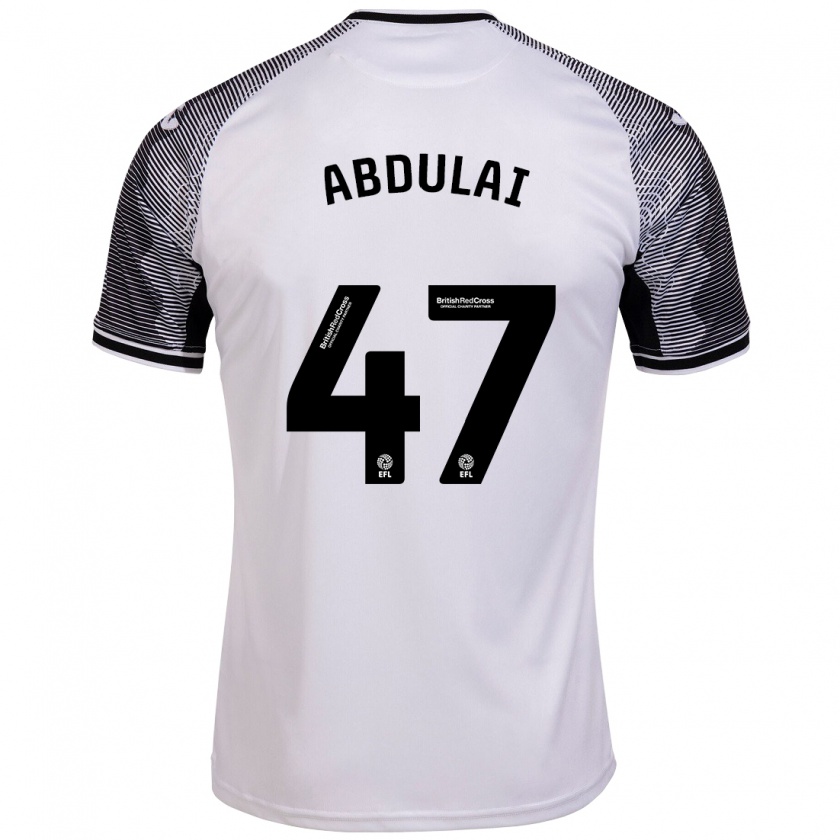 Kandiny Mujer Camiseta Azeem Abdulai #47 Blanco 1ª Equipación 2023/24 La Camisa