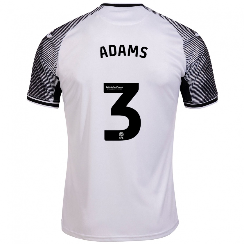 Kandiny Mujer Camiseta Sarah Adams #3 Blanco 1ª Equipación 2023/24 La Camisa