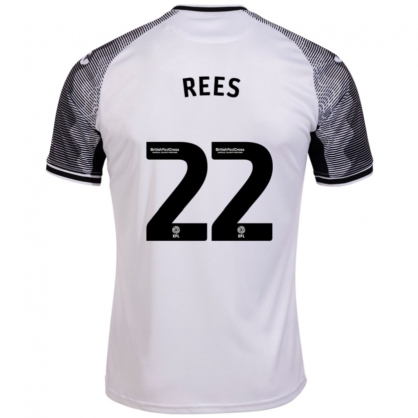 Kandiny Dames Nia Rees #22 Wit Thuisshirt Thuistenue 2023/24 T-Shirt België