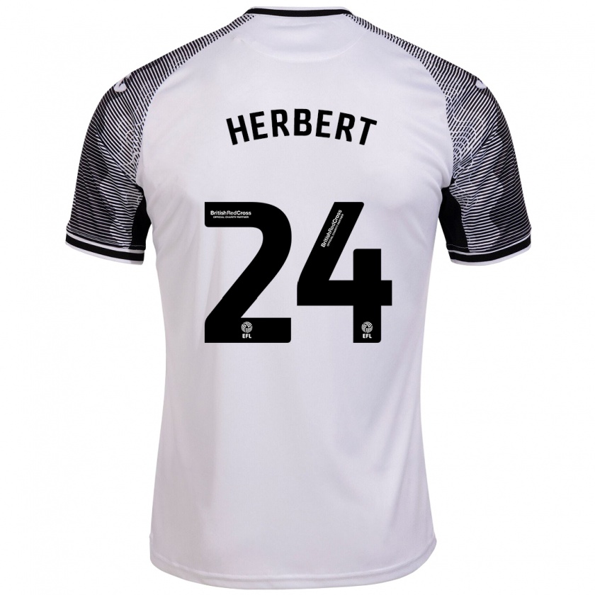 Kandiny Mujer Camiseta Chelsea Herbert #24 Blanco 1ª Equipación 2023/24 La Camisa