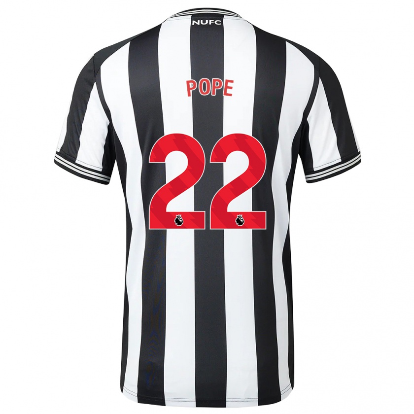 Kandiny Dames Nick Pope #22 Zwart Wit Thuisshirt Thuistenue 2023/24 T-Shirt België