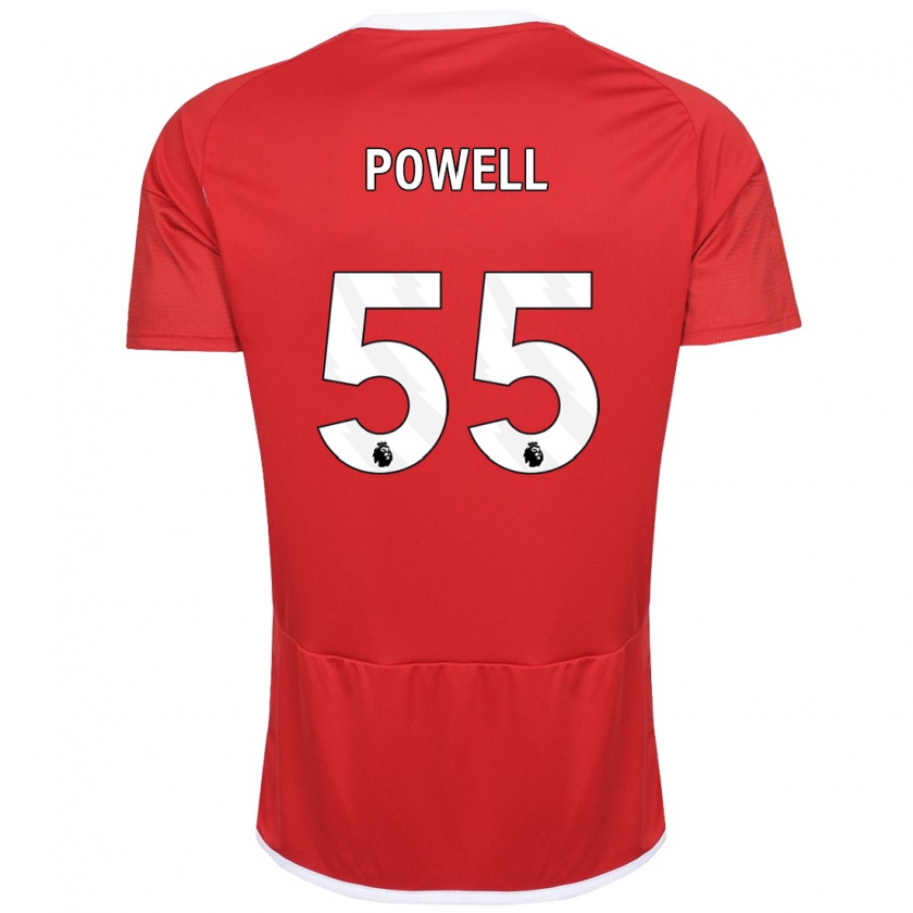 Kandiny Dames Josh Powell #55 Rood Thuisshirt Thuistenue 2023/24 T-Shirt België