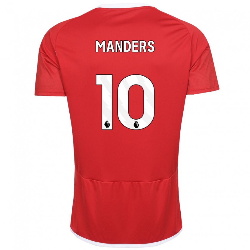 Kandiny Mujer Camiseta Holly Manders #10 Rojo 1ª Equipación 2023/24 La Camisa México