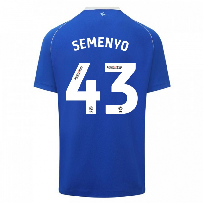 Kandiny Dames Jai Semenyo #43 Blauw Thuisshirt Thuistenue 2023/24 T-Shirt België