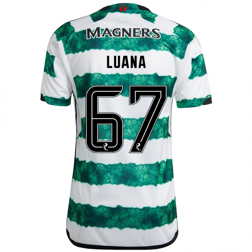 Kandiny Mujer Camiseta Luana Muñoz #67 Verde 1ª Equipación 2023/24 La Camisa