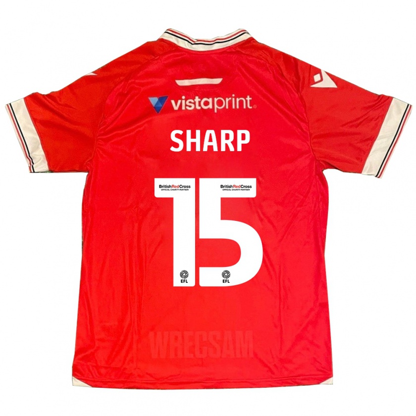 Kandiny Donna Maglia Katie Sharp #15 Rosso Kit Gara Home 2023/24 Maglietta