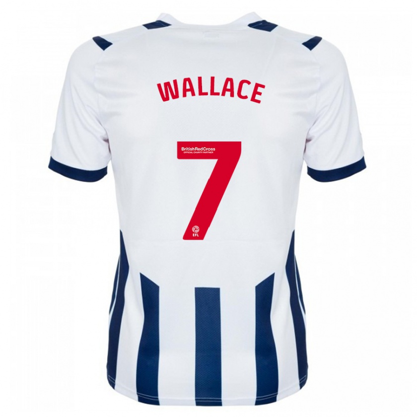 Kandiny Mujer Camiseta Jed Wallace #7 Blanco 1ª Equipación 2023/24 La Camisa