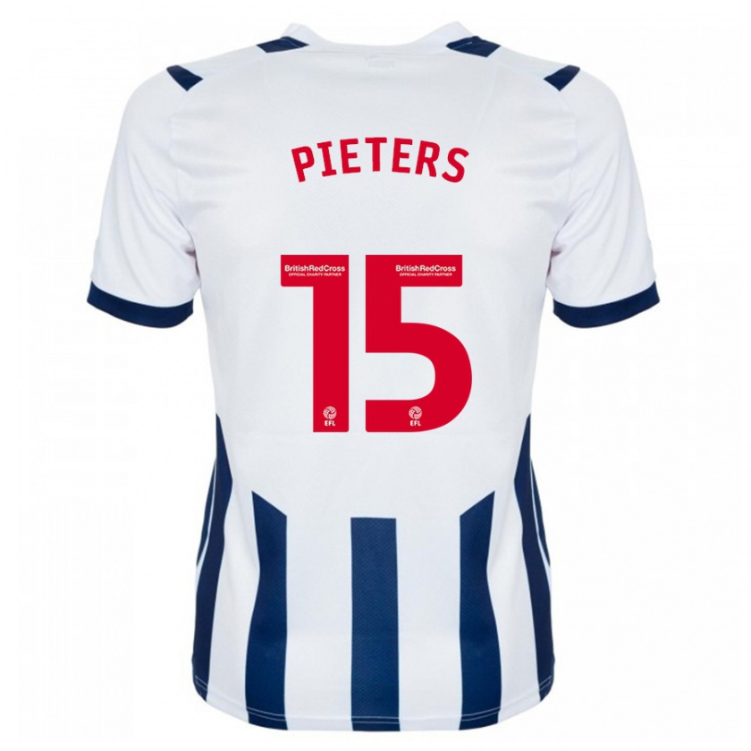 Kandiny Mujer Camiseta Erik Pieters #15 Blanco 1ª Equipación 2023/24 La Camisa