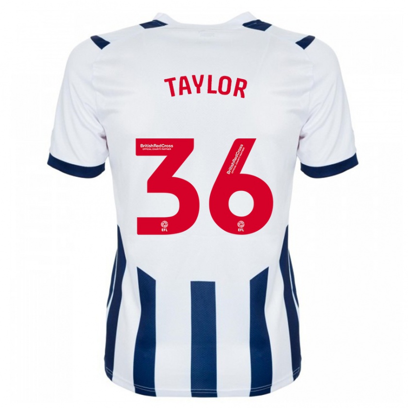 Kandiny Mujer Camiseta Caleb Taylor #36 Blanco 1ª Equipación 2023/24 La Camisa